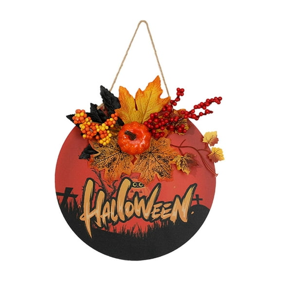 Halloween Door Sign Halloween Decorations Welcome Sign for Fall Autumn Decor Style L