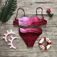 thumbnail image 5 of Women's Gradient Print Tankini Set, Two Piece Swimsuit, Beach Pool, Bathing Suit, 5 of 5