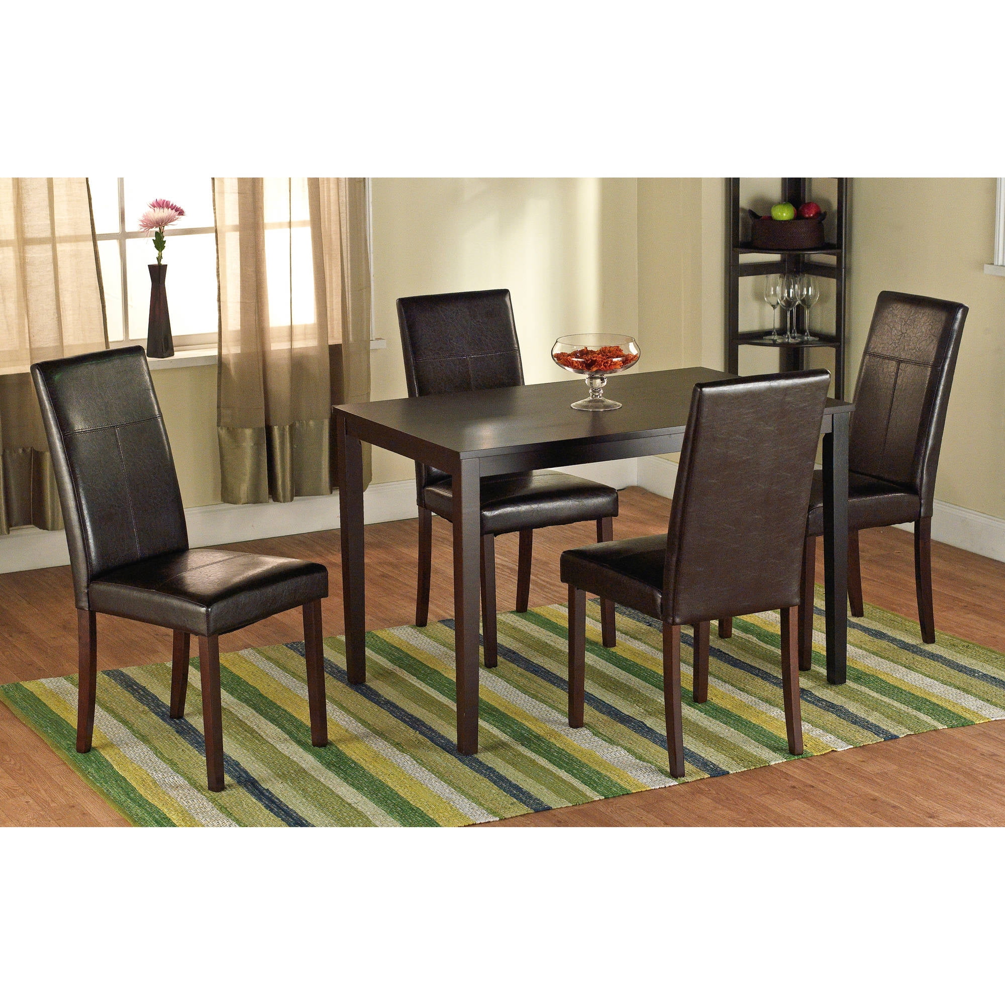 Faux Leather Parson Dining Chair Set Of 2 Walmartcom