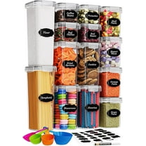 Airtight Food Storage Containers with Lids, 14 Pcs Plastic Kitchen Storage Containers Set for Pantry Organization and Storage