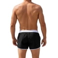 thumbnail image 4 of Mens 3 Inch Swim Short Swim Trunks Quick Dry Beach Board Shorts 80s 90s Summer Vintage Swimwear Swimming Suits Black, 4 of 9