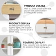 thumbnail image 4 of KAKOWELY 2 Pcs Table Buckles Connectors Table Leaf Locks Dining Cabinet Table Iron Hasps,2.56"X2.28"X0.55", 4 of 5