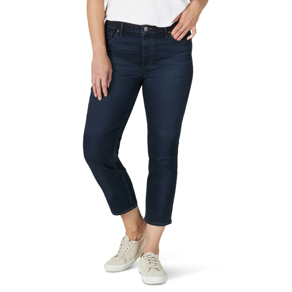 Lee - Lee Women's Shape Illusions Crop Long Jeans - Walmart.com ...