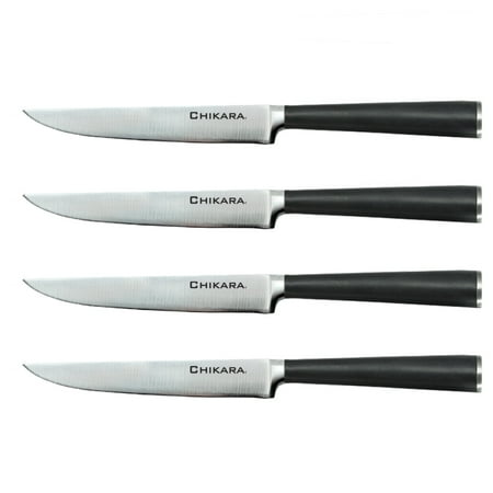 - Ginsu Chikara Series Forged 4-Piece Steak Knives Set 420J Japanese Stainless Steel Knife Set