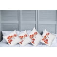 thumbnail image 6 of Ambesonne Flower Throw Pillow Cover 4 Pack, Orchid Branch Blooms, 16", Orange Violet White, 6 of 6