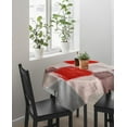 thumbnail image 3 of Square/Round Table Cloths 60x60inch,Red Abstract Oil Painting Art Party Tablecloth Cotton Linens Table Covers for Kitchen Dinning Wedding Decoration,Stain/Wrinkle Resistant,Geometric Texture, 3 of 6