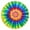 Colorful Rainbow Tie, variant on Blue Tie Dye Mandala Pattern Round Fitted Tablecloth with Elastic Edge,Dining Table Cover Waterproof,Outdoor Round Tablecloth for Camping,Dining,Indoor and Outdoor