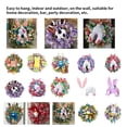thumbnail image 2 of Cateissary Guirnalda de trasero de conejito ladrón de Pascua con guirnalda de Cruz de Pascua decoración del hogar de boda de primavera adornos de Kits de decoración para fiestas 12 Cateissary HA003715-12, 2 of 6