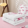 thumbnail image 5 of Catabedysis Pink Bows Zipper Full Size Comforter Sets with Fitted Sheet and 2 Pillowcases,Cartoon Bowtie Letter N Design Zipper Bedding Set For Girls,Pink Reversible,4-Piece, 5 of 7