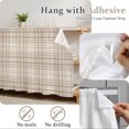 thumbnail image 6 of Buffalo Plaid Cabinet Curtains 35"W x 35"L, Sand Beige Cream Farmhouse Gingham Striped Sink Skirt for Bathroom Vanity Kitchen Self Adhesive, Dust-Proof Privacy Curtain for Shelves Closet Laundry Room, 6 of 9