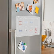 Magnetic Dry Erase Calendar for Refrigerator, Vertical Calendar Whiteboard for Fridge, Includes Magnetic Monthly Calendar & Weekly Dry Erase Board, List Board, 4 Markers   Eraser