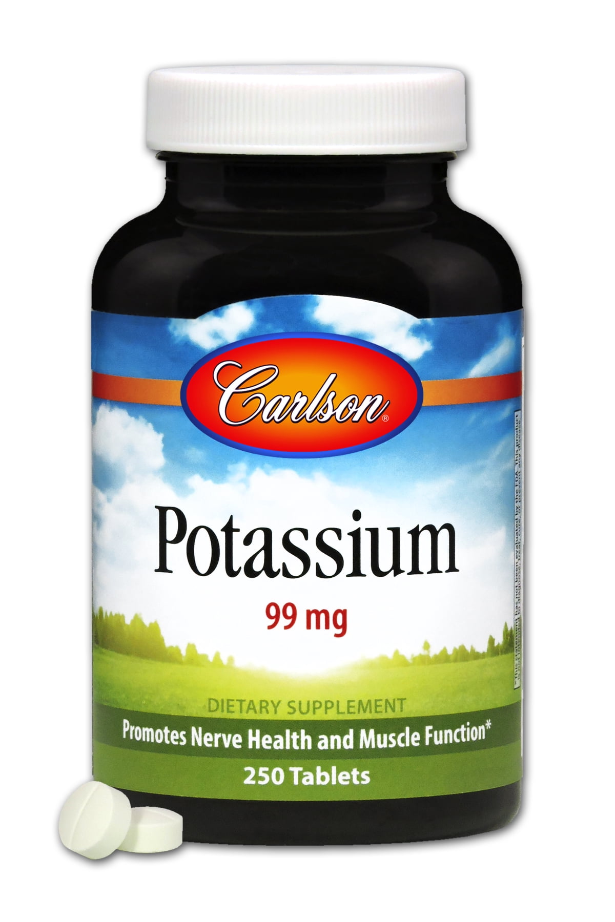 Carlson Labs Potassium, 99mg, 250 Tablets