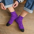 thumbnail image 3 of Naloa Purple Glitter Ankle Socks for Women Non Slip Socks No Show Socks Classic Low Cut Casual Socks Casual Socks, 3 of 7