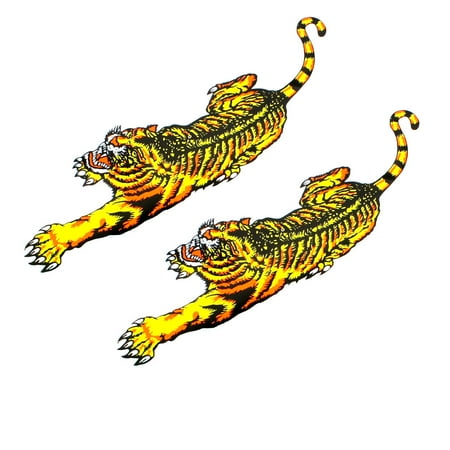 Tigers 2 Car - Unique Bargains Unique Bargains 2 x Reflective Tiger Print Sticker Decals for Auto Car Truck