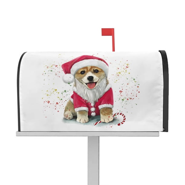 Advancent Buzón de cambio de imagen festivo Funda con patrón de ciervo navideño Fácil de funda de buzón con patrón de ciervo navideño Decoración del hogar YTYH2309047