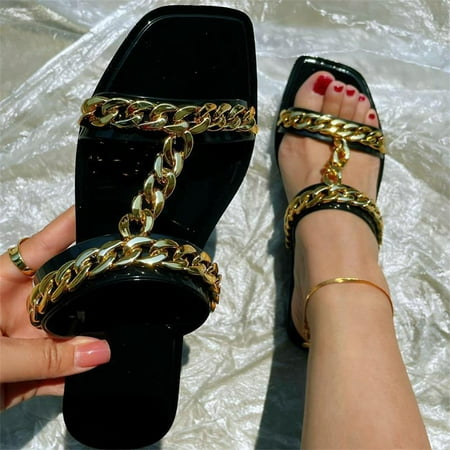

EQWLJWE Summer Sandals For Women Flat Slip On Sandals Roman Shoes Open Toe Casual Sandals Women s Slippers Holiday Clearance