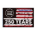 thumbnail image 2 of Lksixu USA 250th Anniversary Flag, 3x5 Ft Double Sided 1776-2026 Commemorative USA 250 Years Banner with Brass Grommets, UV Protection Patriotic Flag 4th of July Decorations for Outdoor, 2 of 7