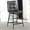 Black, variant on Grey Counter Height Seating (2 Units) - Foam Filled Seat, , Metal Base, Industrial Chic For Dining 2 Countertop Upholstered, Stylish Room