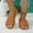 Light Brown, variant on Women's Flat Sandals Summer Casual Open Toe Strappy Slides Fashion Comfort Lightweight Everyday Walking Sandal(Army Green, 6)