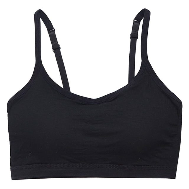 PEASKJP Bras for Women No Underwire No Underwire Comfort V Neck Bralettes with Support, Black M