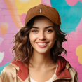 thumbnail image 4 of Dalix Pina Colada Embroidered Cap Cotton Baseball Cute Cool Dad Hat Womens in Washed Orange, 4 of 5