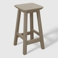 thumbnail image 2 of WestinTrends Malibu 24" HDPE Outdoor Patio Counter High Backless Square Bar Stools Set of Two, Weathered Wood, 2 of 8