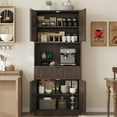 thumbnail image 6 of Huisuilinss Fluted Pantry Cabinet,Kitchen Pantry Cabinet,70" Tall Pantry Storage Cabinet With Countertop,Kitchen Hutch Cabinet With Doors And Drawer,Freestanding Cupboard For Dining Room Living Room, 6 of 7