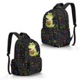 thumbnail image 2 of DISNIMO Cute Crocodile Math Print 17 Inch Lightweight School Backpack, Multi-pocket Bookbag with Adjustable Shoulder Straps for Elementary Middle School Students Daily Use, 2 of 7