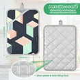 thumbnail image 6 of Yayeee Pot Holders Kitchen Heat Resistant with Pocket 7"x9.8" Cotton Oven Cooking Hot Pads, Black Cubes, 6 of 7