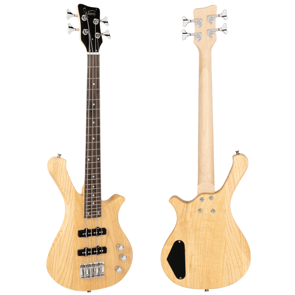 Tcbosik 4 String Electric Bass Guitar with Cable, Strap, Bag, 36 Inch Full Size Bass for Beginner, Burlywood