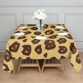 thumbnail image 3 of Yellow and Brown Of Leopard Print Square Tablecloth,Waterproof Square Table Cover,Wipeable Spillproof Washable Table Cover for Home Kitchen Party Decor 60"x60"(152x152cm), 3 of 6
