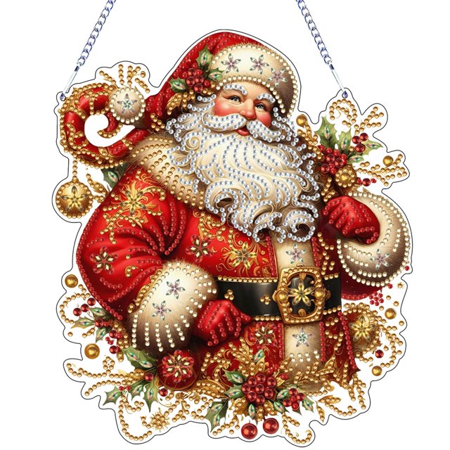 Kit navideño para colgar con forma de diamante VODAPYC Santa Claus-01