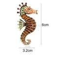 thumbnail image 5 of harmtty Seahorse Brooch Pin Colored Rhinestone Unisex Shiny Long Lasting Lapel Brooch Clothes Decor, 5 of 7