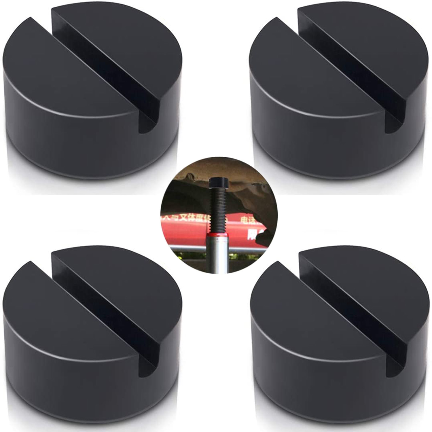 IRmm 4Pack of Jack Pads Rubber Protector Slotted Frame Rail Protector