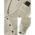 thumbnail image 4 of H2H Mens Casual Comfortable Fit Cardigan Sweater Shawl Collar Soft Fabric with Ribbing Edge IVORY US 3XL/ASIA 4XL (CMOCAL07), 4 of 5