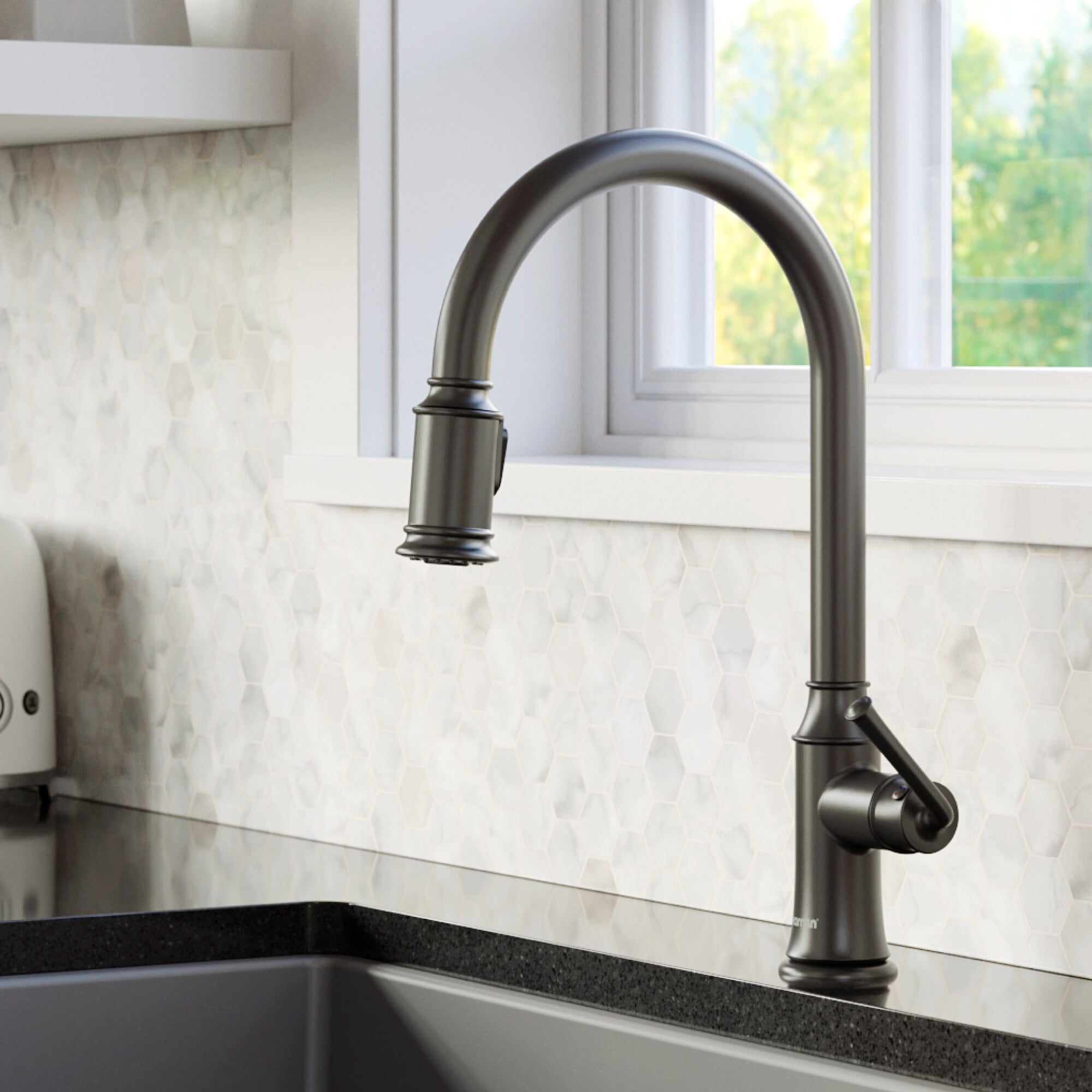 Karran Usa KKF310MB Auburn 1.8 GPM Single Hole Kitchen Faucet - Black