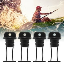 Worgeous 4Pcs Black Rubber Gasket Kayak Scupper Plugs for Sealing