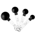 thumbnail image 2 of Maoww 4pcs/Set Graduated Measuring Spoon Cup Stainless Steel PP Baking Measurement Tool Black Measuring Spoon, 2 of 6