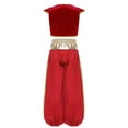thumbnail image 6 of renvena Boys Prince Outfits Medieval Partywear Open Front Vest Waistcoat with Harem Pants Red 14, 6 of 7