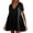 Z-Black712, variant on Women's Dress Mini Casual For Everyday Wear Relaxed Fit Short Sleeve V Neck Styling Options Stylish Female Dresses