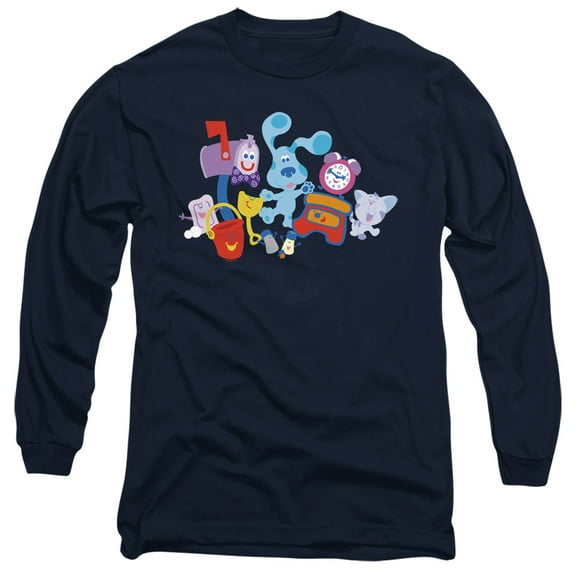 Blue's Clues (Classic) Friend Party Unisex Adult Long-Sleeve T Shirt