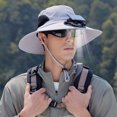 thumbnail image 4 of Gorro solar recargable con cubierta para el cuello, gorra impermeable y de secado rápido para exteriores con malla transpirable y ala ajustable para pesca, senderismo y jardinería, 4 of 6