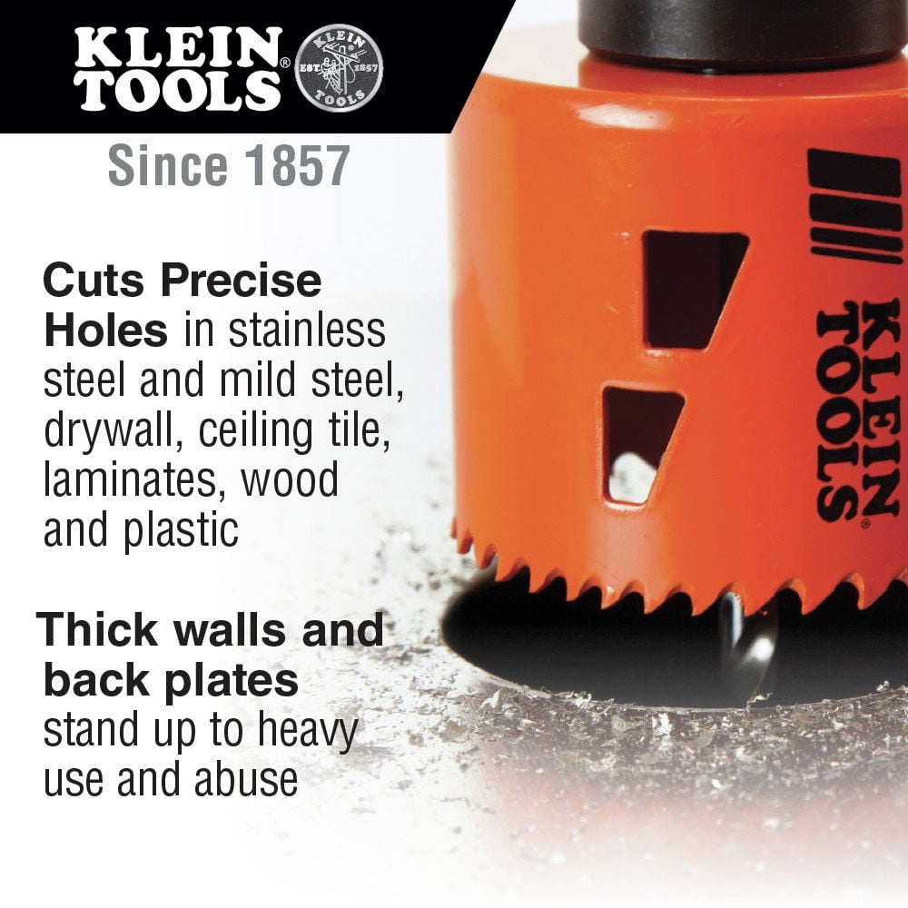 Klein Tools 8 Piece Bi-Metal Hole Saw Kit