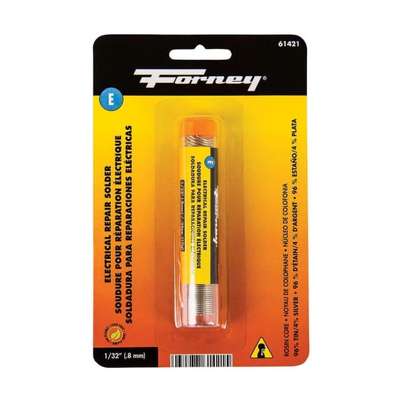 Forney Lead-Free Repair Solder 1/32 in. Dia. Tin/Silver