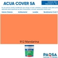 thumbnail image 2 of PINTURA VINILICA ACUA COVER COLOR MANDARINA MATE ACUARIO CUBETA, 2 of 5