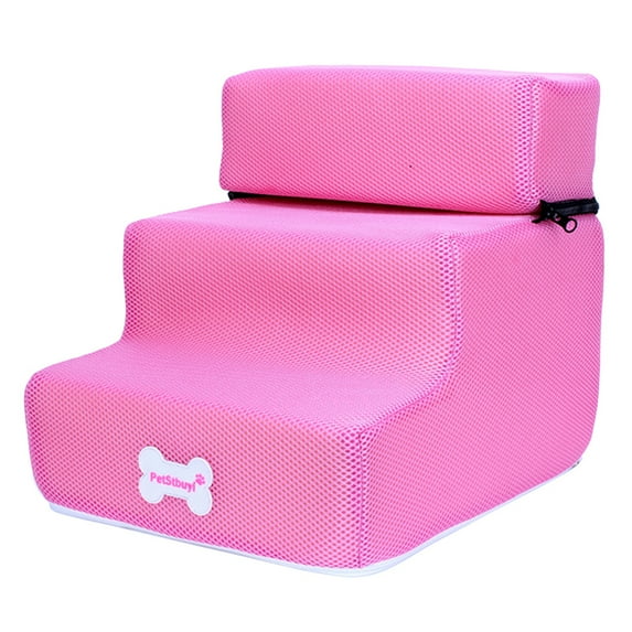 UDIYO Small Dog Cats Pet 3 Steps Removable Non-slip Ramp Climbing Detachable Bed Ladder