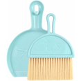 thumbnail image 1 of Mini recogedor y escoba de plástico, mini recogedor y cepillo, escoba pequeña, herramienta de limpieza de oficina, escoba de barrido pequeña multifunción para niños y adultos (azul), 1 of 5