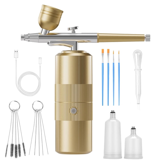 Kit de Aerógrafo Portátil CBVCBV con Compresor 48PSI Boquilla 0.3 mm