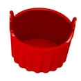 thumbnail image 3 of Taza de silicona para hornear para freidora de aire Revestimiento de silicona para freidora de aire rojo, 3 of 9