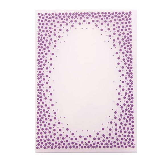 Rectangle Frame Circle Dots Plastic Embossing Folders for Scrapbooking Card Making Christmas Embossing Folders 4.1 by 5.7 Inches